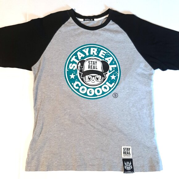 StayReal Stay Real Cool shirt size XL short sleeve Raglan Ashin x NO2GOOD tee - Picture 4 of 8
